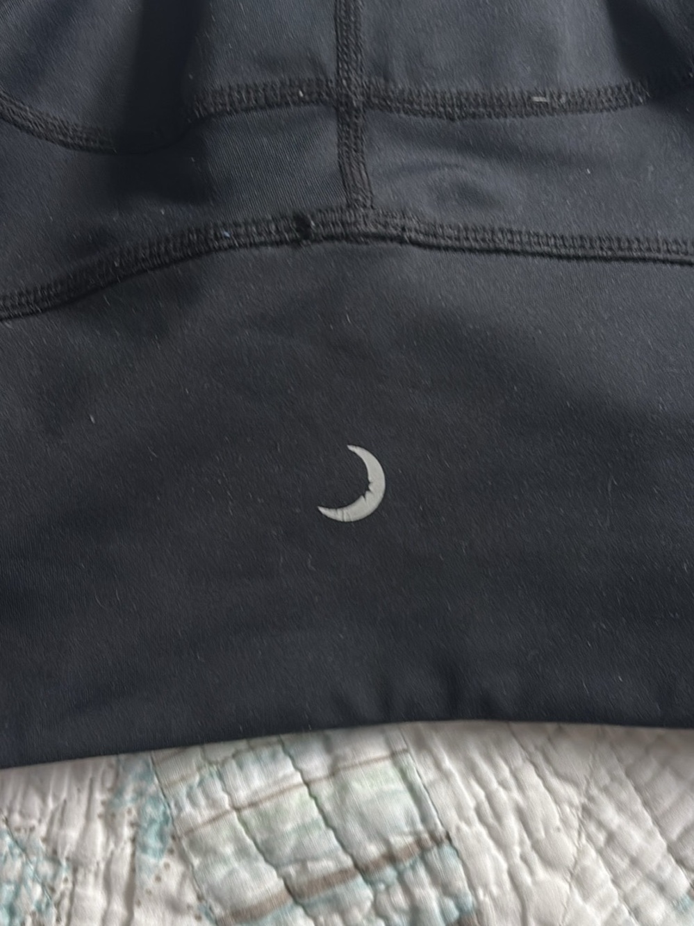 ZYIA Black Kids Leggings with Crescent Reflective Logo